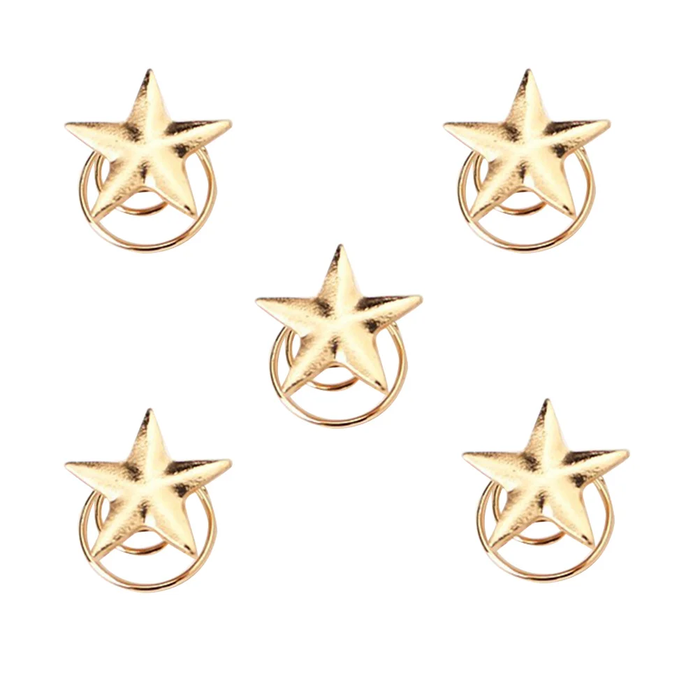 

5Pcs Star Hair Pin Golden Mini Metal Spiral Clip for Women Swirl Hairpins Alloy Bun Styler Smooth Messy Updo Accessory