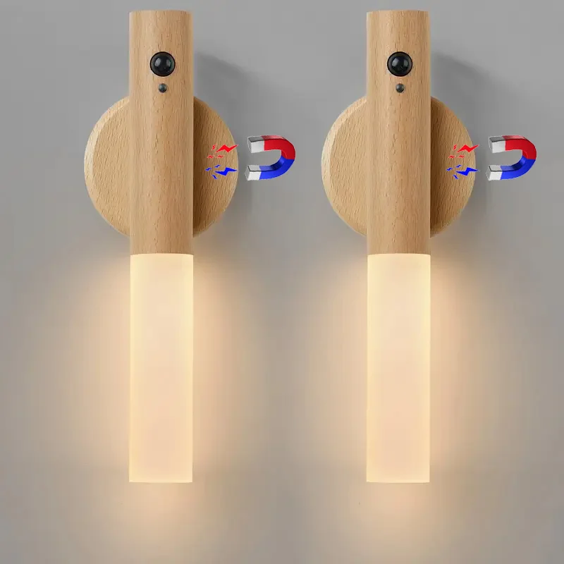 

1 pack Rechargeable Motion-Activated LED Night Light, Magnetic Wall Lamp for Stair Steps, Bedside Table,Closet Interior Lighting