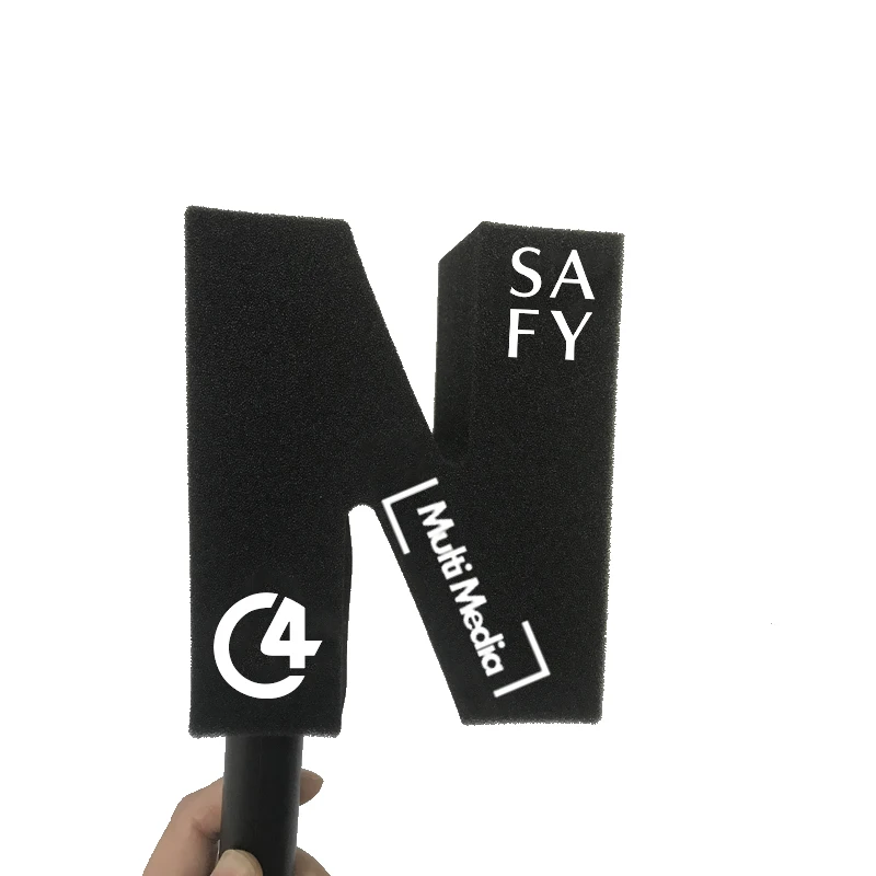 Microphone foam Custom logo, Irregular microphone sponge, for content creators and personalized self-media street interview