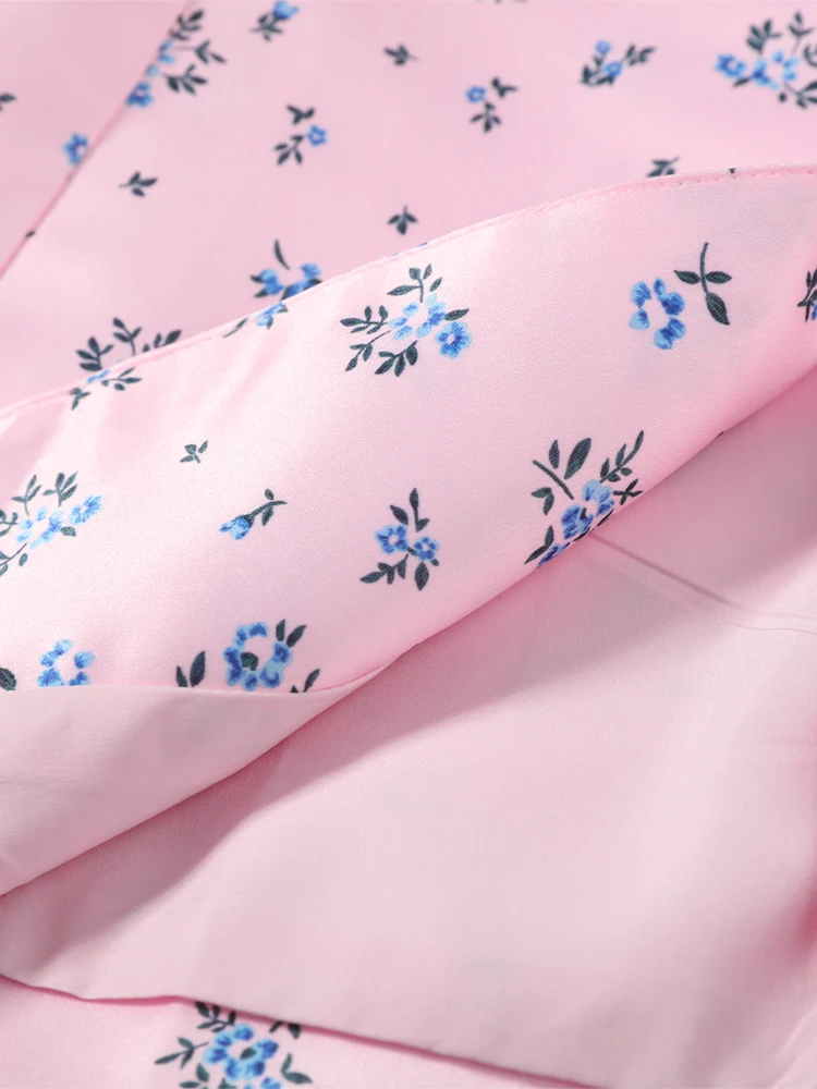 Damenmäntel Bedruckte Puffärmel Kurzarm-Jacke mit Taillenschnürung Street-Style Büro-Dame Einreihige Schlanke Oberbekleidung – Detail 10