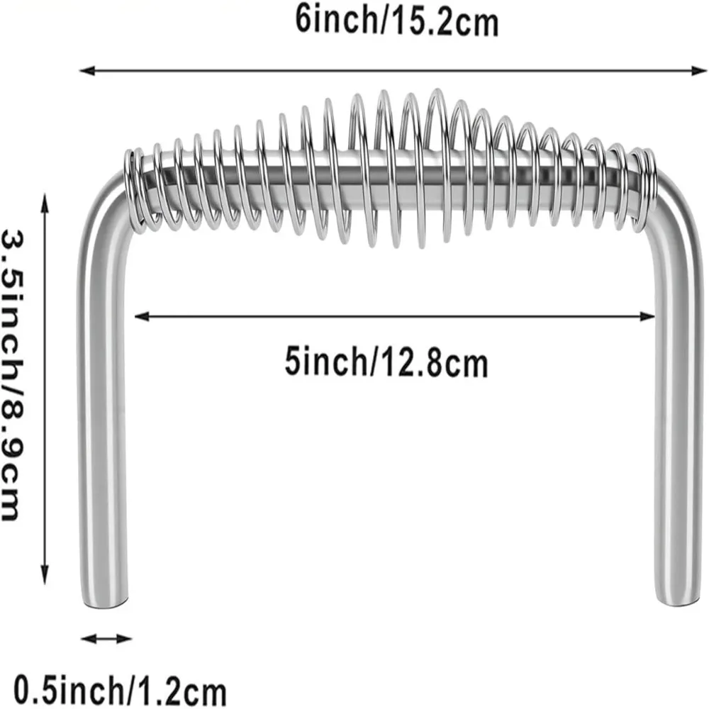 2pcs Sturdy 6 Inch Wide Spring Handle 3.5 Inch Tall Weld On Weldable Handle Spring Loaded Handle BBQ Pits