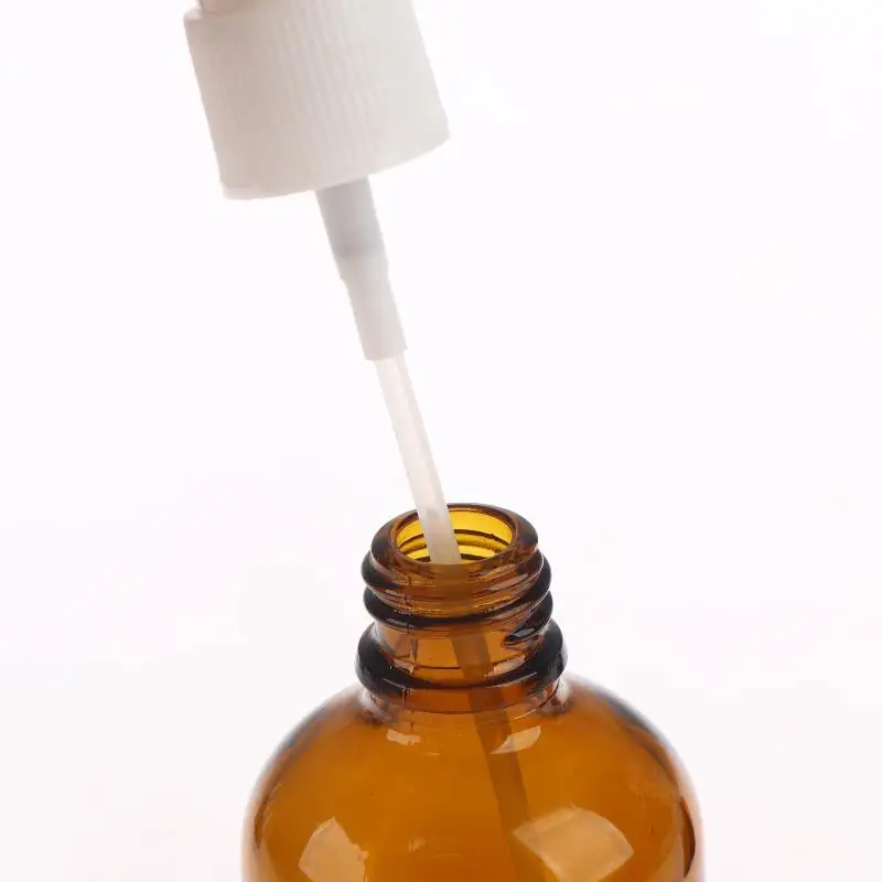 1Pcs Amber Glass Nasal Spray Bottle UV Protection BPA Free Nozzle Empty for Home Travel Medical Nasal Spraying Use