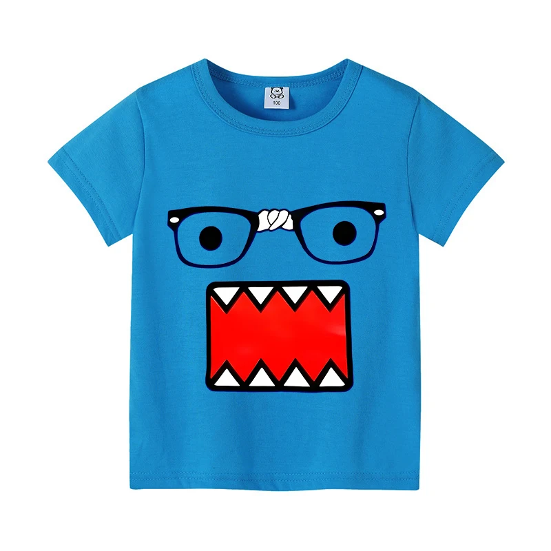 Cute Domos Kuns Short Sleeve Cartoon Boys Girls Clothes Summer Exquisite Fashion Hip Hop Casual Outdoor Wear Toddler Tops Gifts