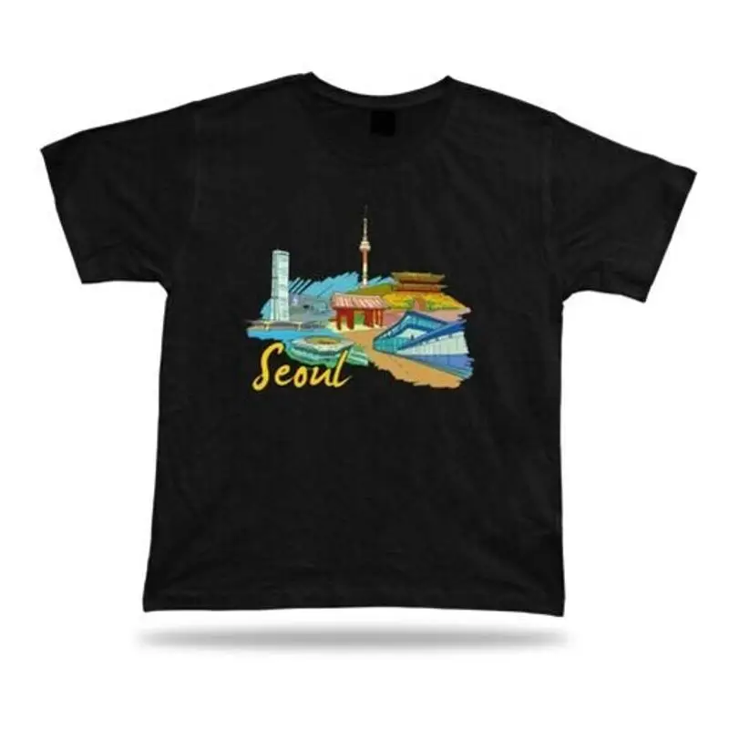 Seoul Gyeongbok 3.1 N Tower Deoksugung Gwanghwamun Футболка Подарочная одежда