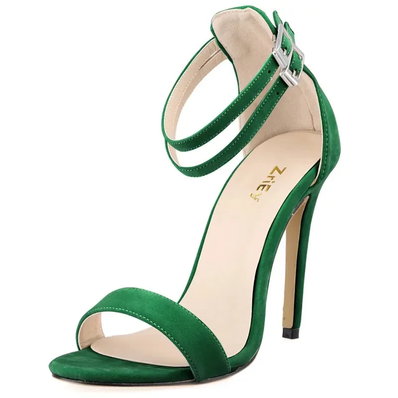 

Sexy Ankle Strap Women Sandals Pumps Summer Open Toes 11cm Jazz Dance High Heels Elegant Stilettos Nighclub Party Wedding Shoes