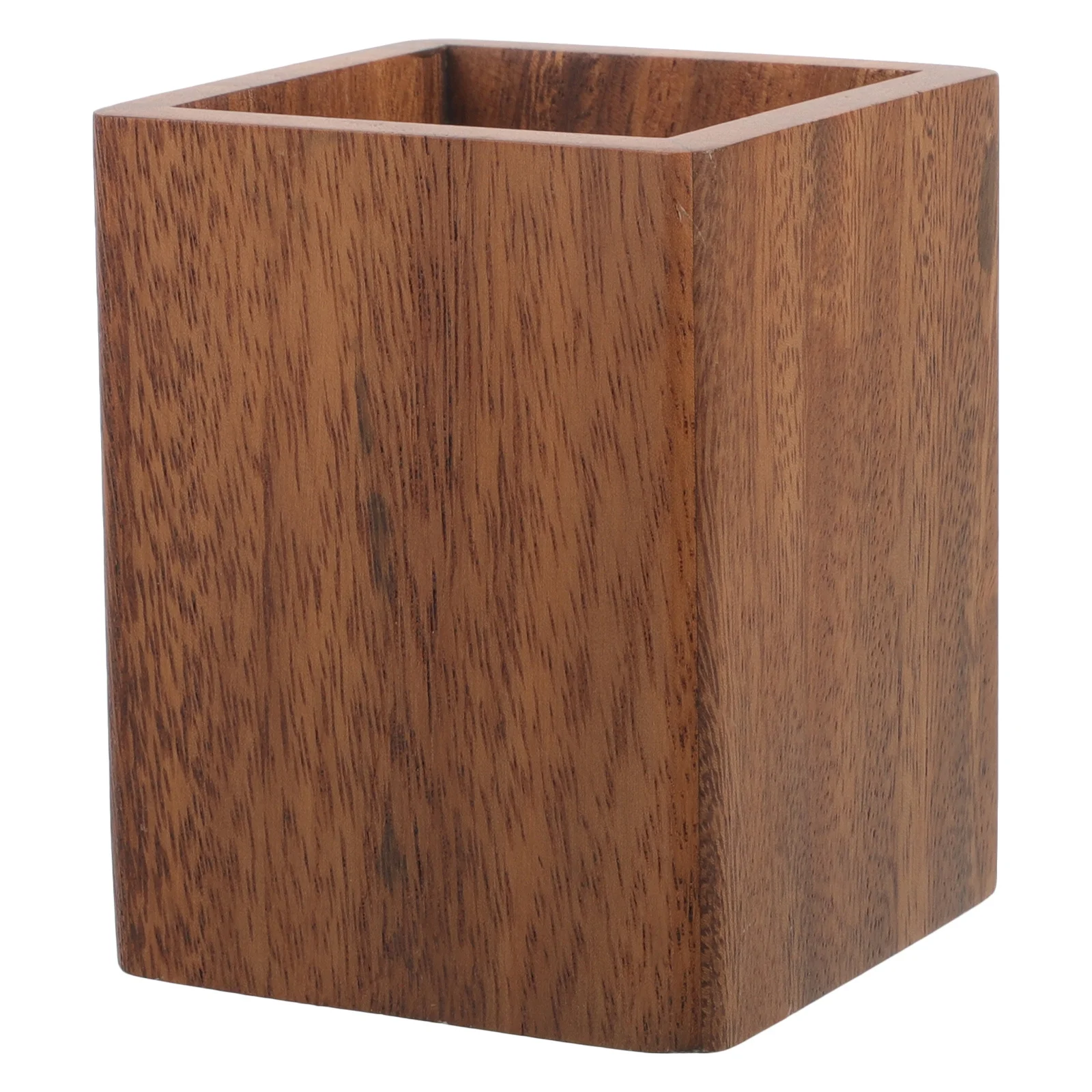 Wood Makeup Brush Organizer Pen Holder Compact Wooden Cup Pencil Holder for Desk Storage Office Accessories for Women