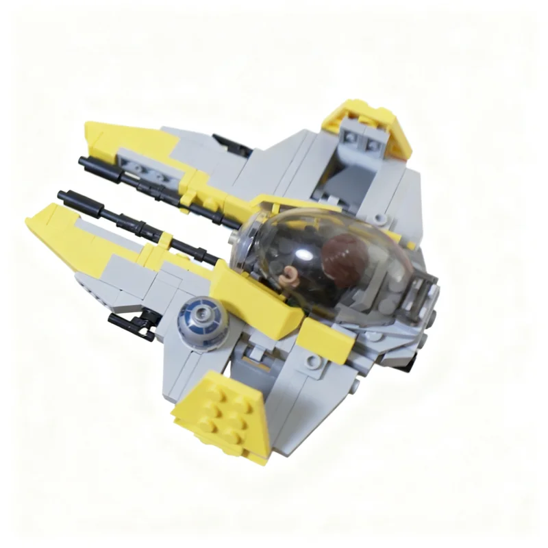 210PCS MOC Space Battle Master S Interceptor Eta 2 Actis Class Model Collectible Display DIY Creative Building Blocks Gift Set