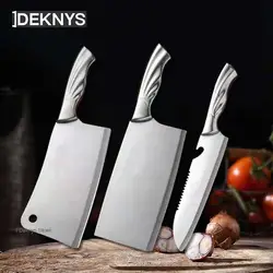 Genuine Japanese Professional Kitchen Knives 1-3pcs Set 3cr13 Stainless Steel Chef's Knife Slicing Chopping Nakiri Butcher Knife