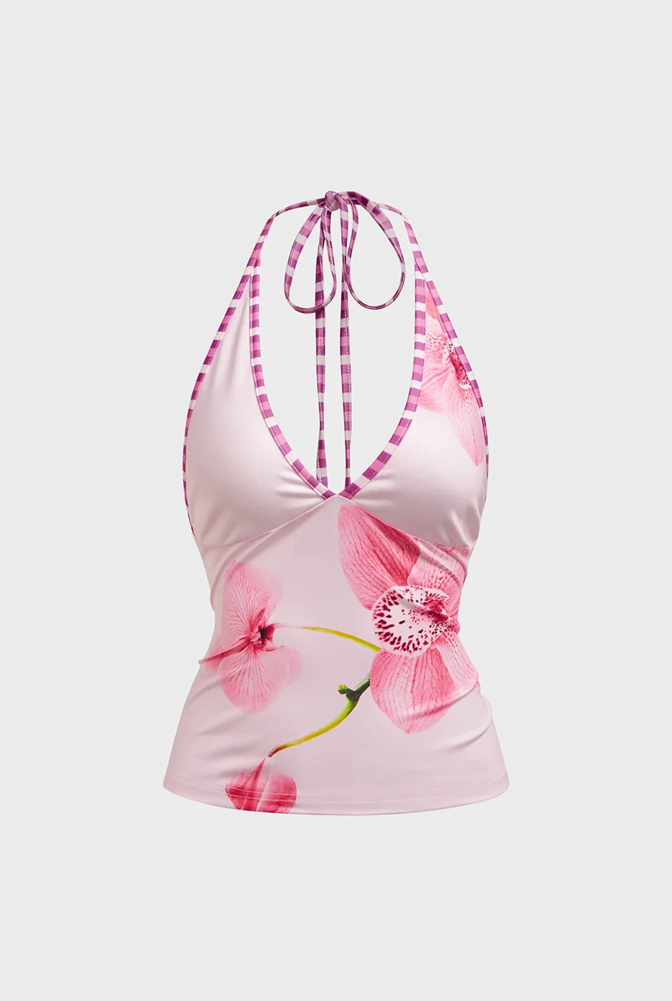 المرأة زهرة الرسن الرقبة قمم ضئيلة التعادل متابعة المنخفضة قطع أكمام مفتوحة الظهر قمصان الصيف الشارع الشهير