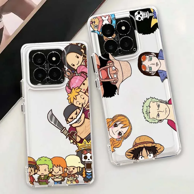 

Cartoon One Piece Anime For Xiaomi 17 15 14 13 12 12S 12X 12T 11 11T Pro max Lite ultra TPU Transparent Phone Case
