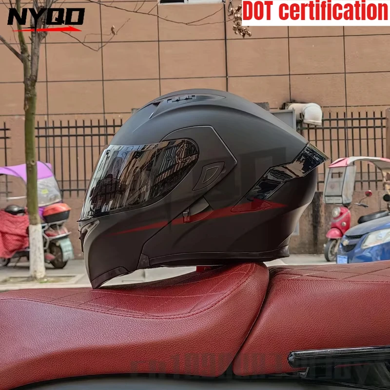 

ORZ Motorcycle Helmet Full Face Racing Scooter Casco Moto Capacetes De Motociclista Dual Visors DOT Approved