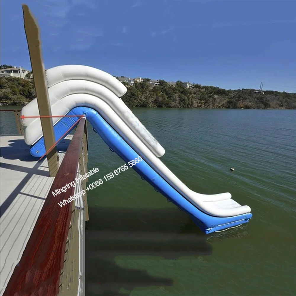 Adjustable Inflatable Yacht Floating Slide, Commercial Use, Summer Season with Air Pump