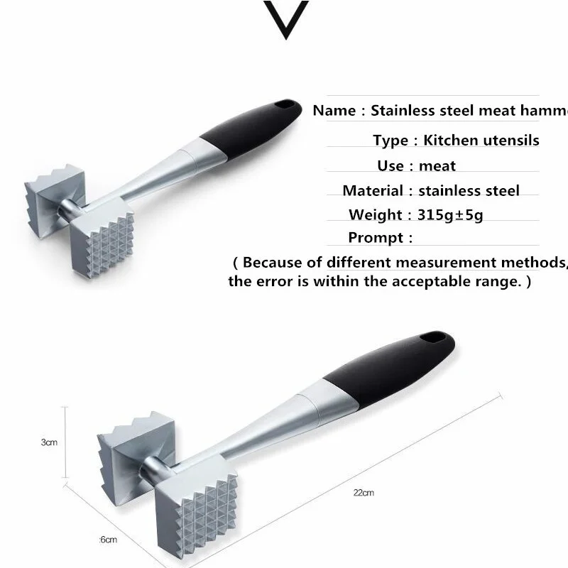 Kitchen Tender Loose Meat Stainless Steel Hammer Steak Professional Hammer Cooking Tools Kitchenware