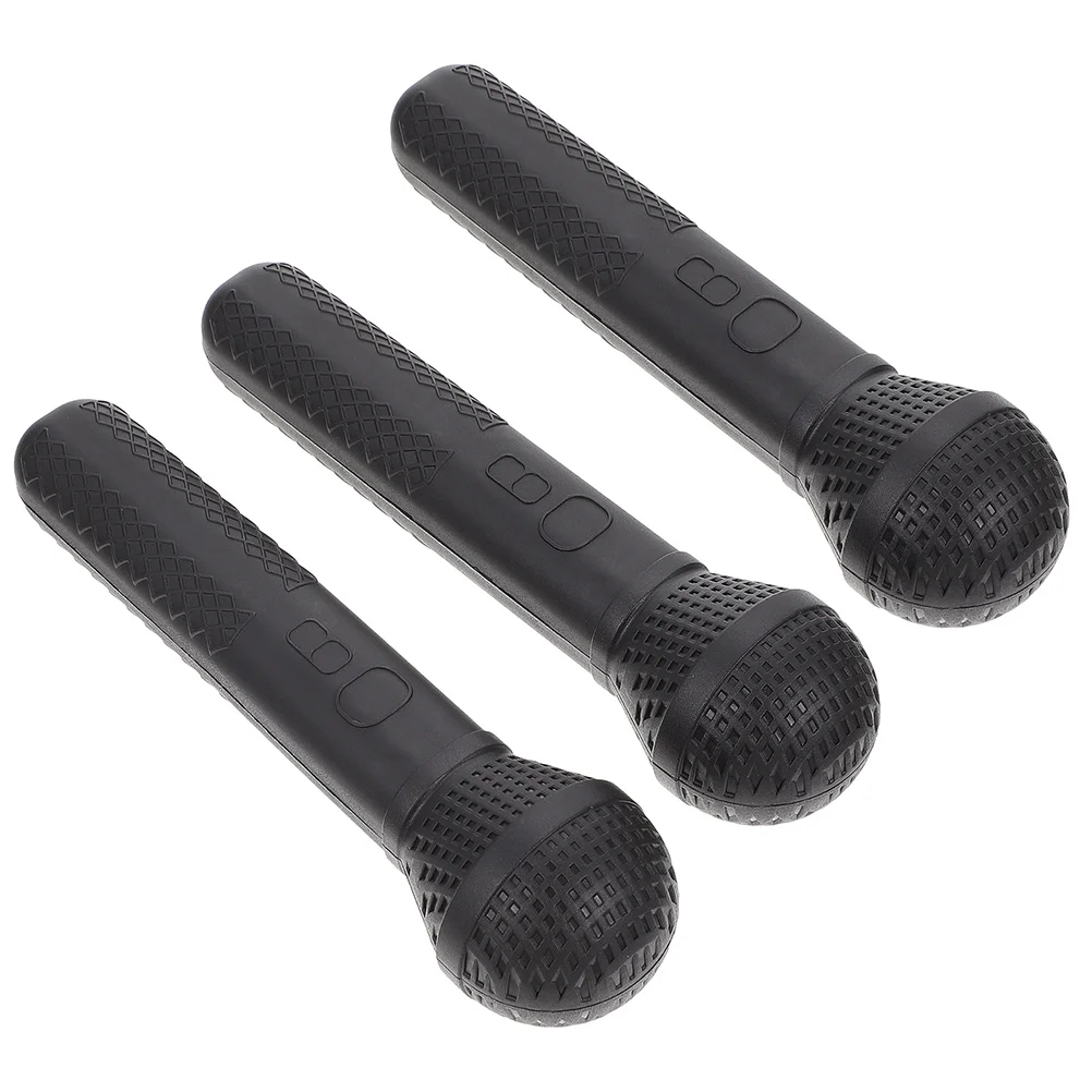 3 Pcs Simulation Microphone Toy Microphones Party Props Plastic Simulated Mics Toys Supplies Kids Karaoke for