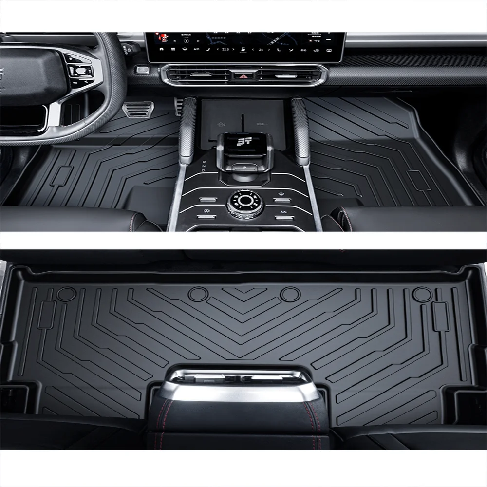 

For BYD Yuan Pro/ Yuan UP 2024 2025 Car Floor Mats Cargo Liner Trunk Pad TPE 3D Foot Mat Left Rudder Waterproof Set BLACK