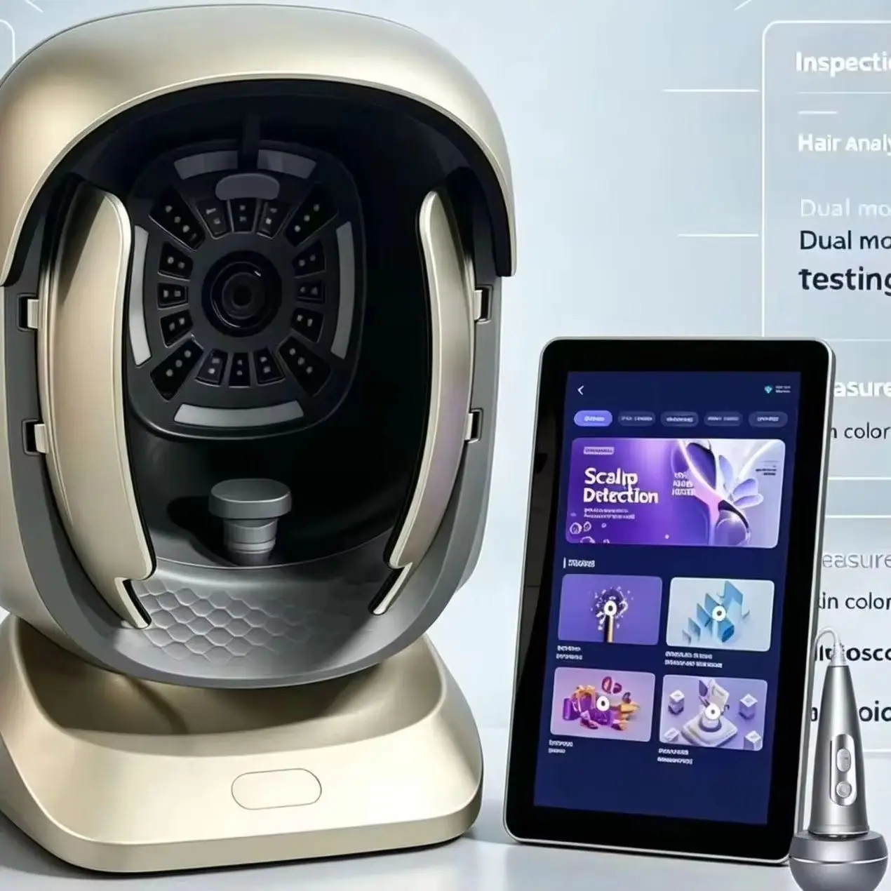 EMSzero Ai Skin And Scalp Analyzer Machine High Precision Facial Skin Detector Supports Sunscreen Efficacy Microscopic Analysis