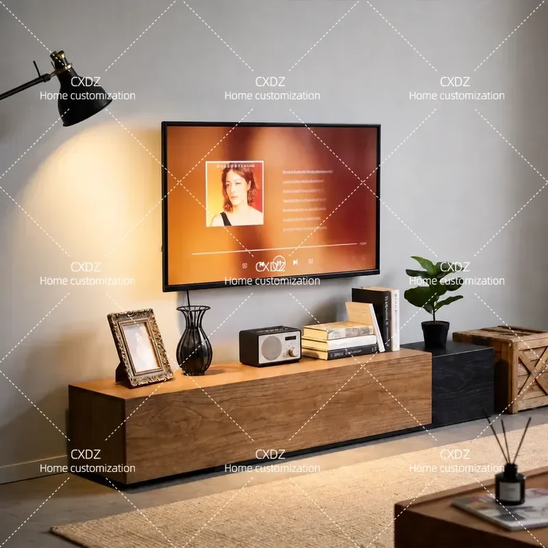 Log TV Cabinet Creative Solid Wood Household Bench Clothing Store Display Stool Homestay Shoe Change Stool