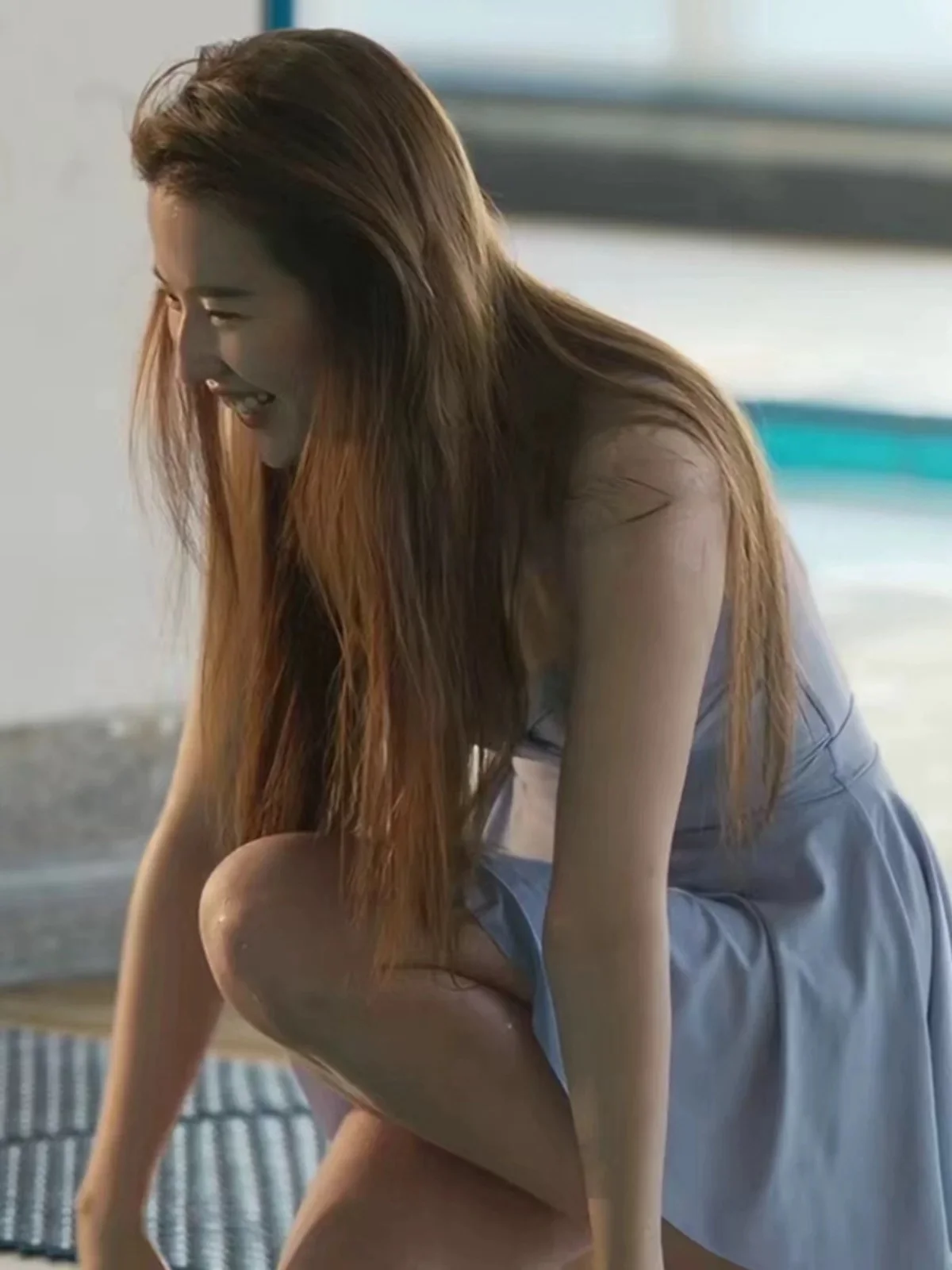 

Элегантный синий слитный купальник Rose S Li fei Huang mei с эффектом утяжки и скрытия живота