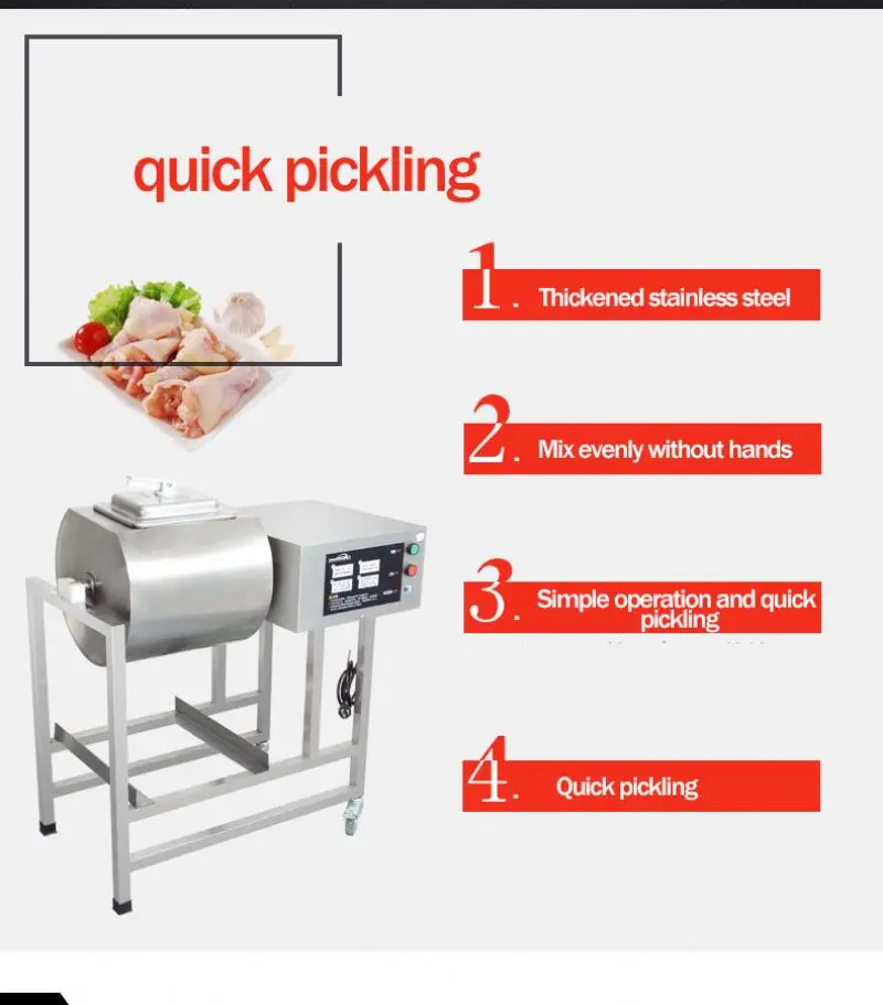 Feito Na China Máquina De Cura De Carne De Frango Misturadores De Alimentos De Carne Multipurpose Vácuo Tumbler Carne