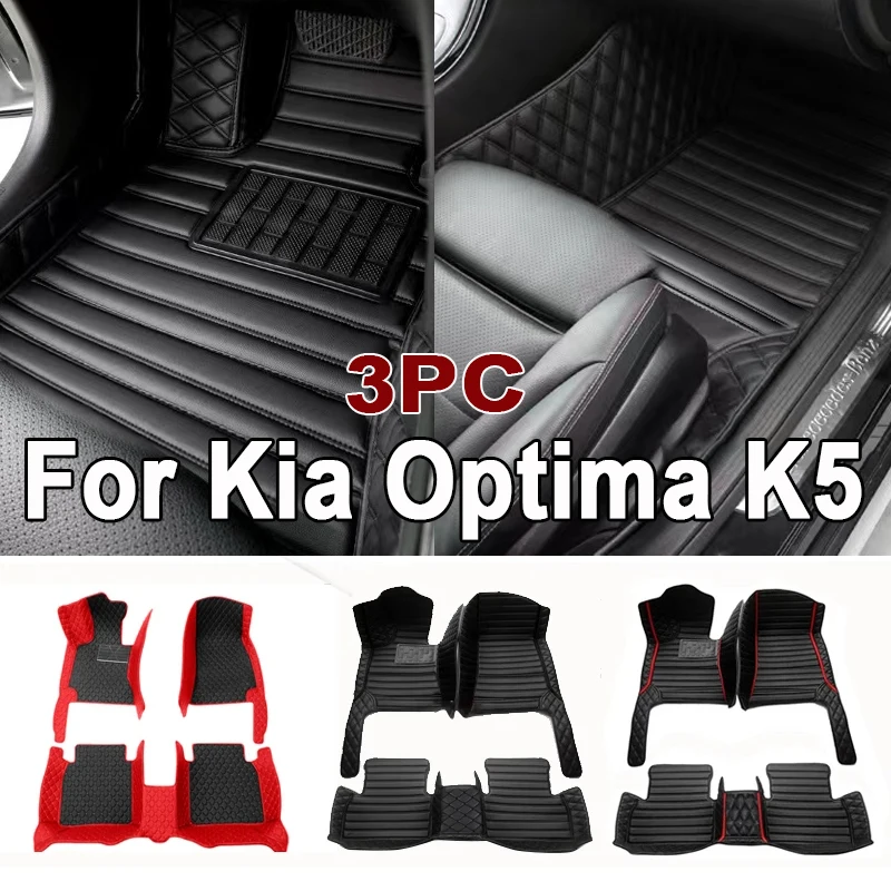 

Автомобильные коврики на заказ для Kia Optima K5 DL3 2011 2012 2013 2014, автомобильные роскошные кожаные коврики с полным покрытием для мужчин и женщин