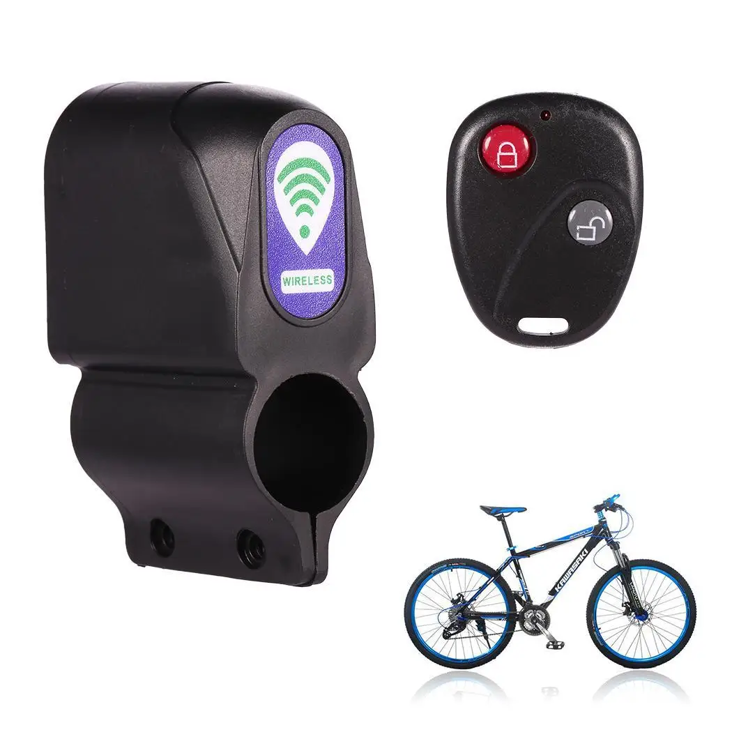 Anti-theft Bicycle Lock Security Lock Wireless Remote Password Vibration Alarm 110dB Bicycle Alarm
