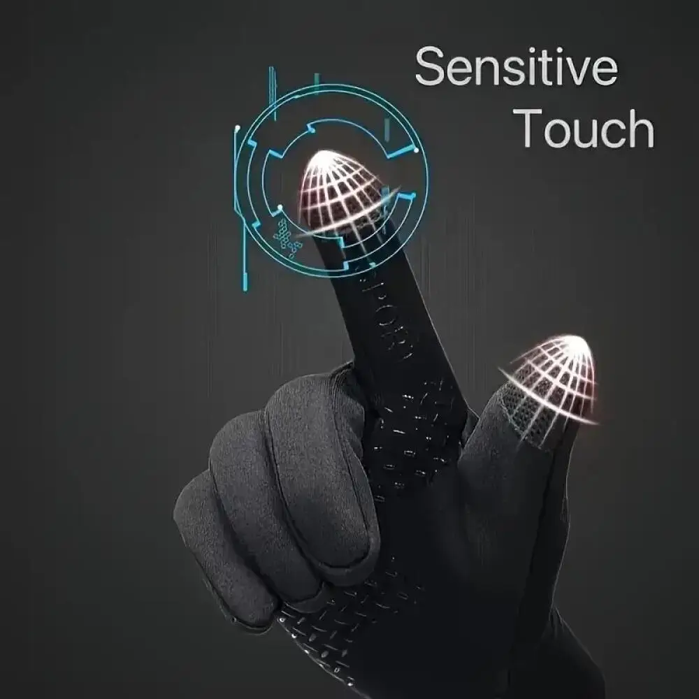 Autumn and Winter Touchscreen Men's and Women's Warm Gloves Plush Outdoor Sports Windproof and Cold Proof Cycling Gloves