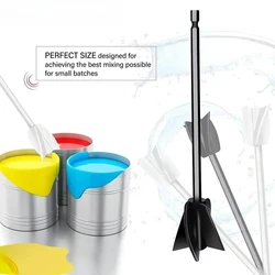 2PCS Epoxy Mixing Stick Paint Stirring Rod Putty Cement Paint Mixer Attachment With Drill Chuck For Epoxy Resin Latex Oil Paint