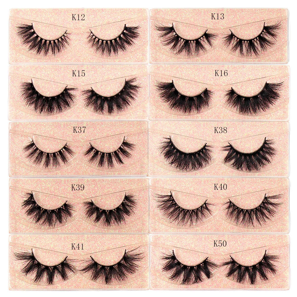 3D Nerz Wimpern Flauschigen Weichen Nerz Falsche Wimpern Dick Wispy Gefälschte Wimpern Natürliche Wimpern Verlängerung Wiederverwendbare Wimpern Make-Up D104