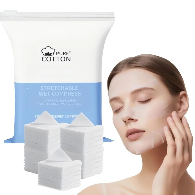 200 قطعة من وسادات القطن الرقيقة، مناديل قطنية قابلة للتمدد للوجه مناديل حريرية رقيقة مزيل المكياج وسادة قطنية لحبر التطبيقات الرطبة