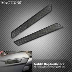 Motorcycle Hard Saddlebag Guard Latch Covers Reflector Smoke For Harley Touring Road King Street Electra Glide CVO FLHX 2014-24