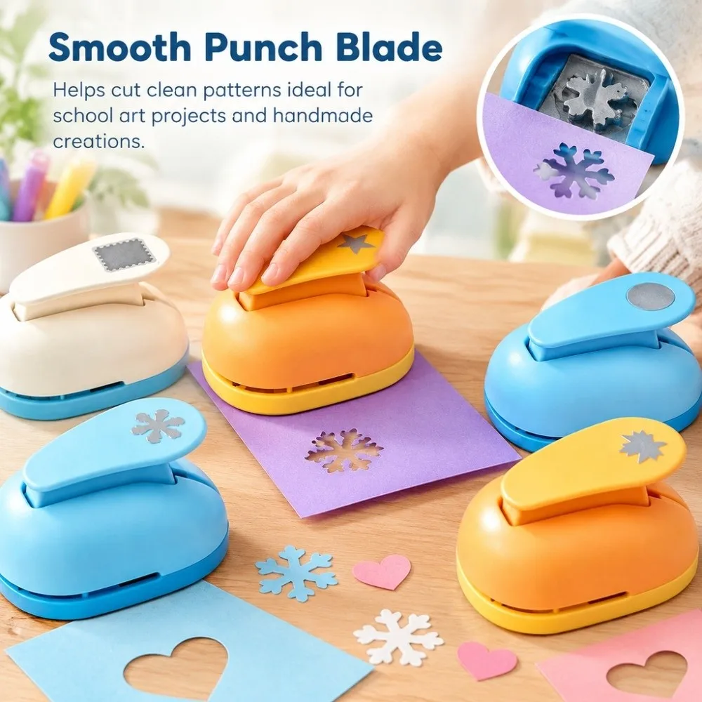 Creative ABS Paper Punch Labor Saving Large Size Punch Tool Easy Press Pattern Cut Punch Cutter Paper Making