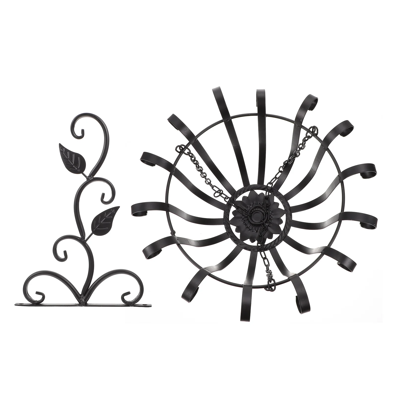 

1Set Wall Hanging Flower Basket Iron Plant Basket Green Hanging Planter Holder for Balcony Garden Home Decoration