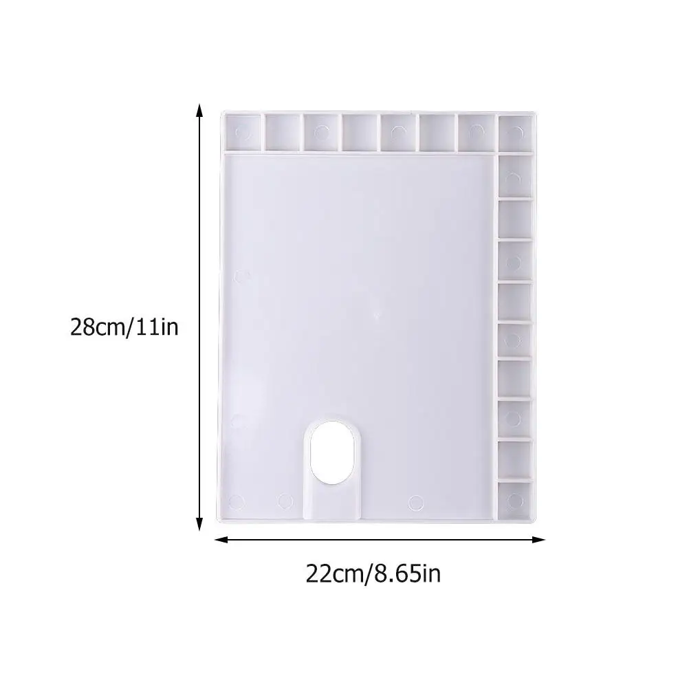 3pcs Plastic Paint Mixing Trays with 17 Grids, Lightweight & Sturdy Art Palette for Painting and Pigments