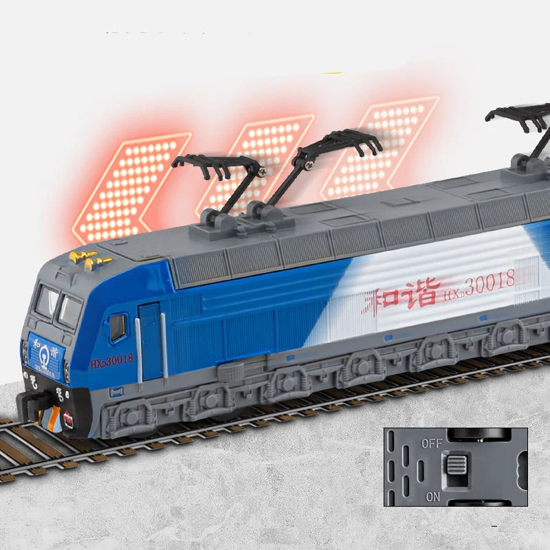 Alloy High-speed Train Car Model Diecast Toy Rail Electric Bullet Train Metro Vehicles Model With Spray Sound and Light Kid Gift