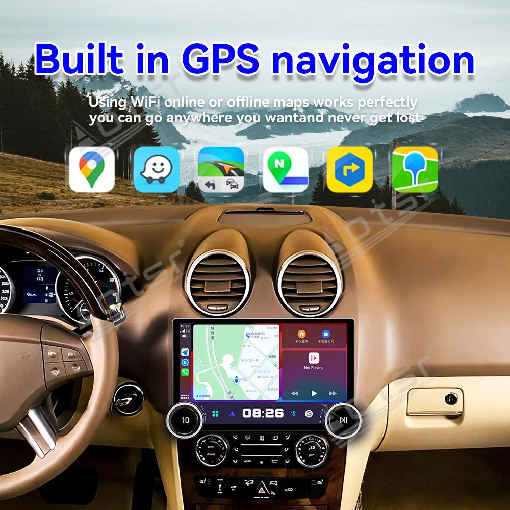 

11.5 Inch Dual Knob Car Radio For Mercedes-Benz ML 1998-2005 Android Multimedia Player Touch Screen GPS Navigation CarPlay Auto