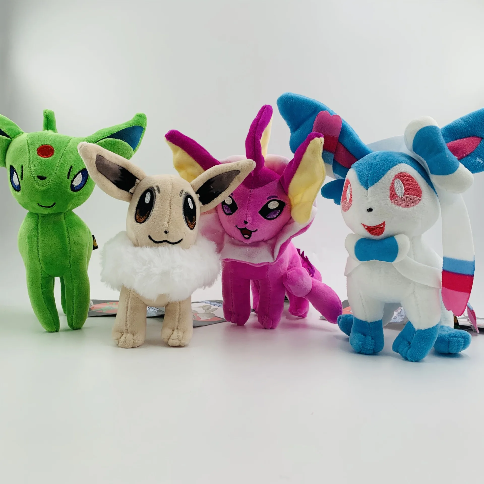 10pcs/lot 20cm POKEMON Plush Dolls Toy Standing Glaceon Leafeon Umbreon Vaporeon Flareon Eevee Sylveon Kids Birthday Toy Gift