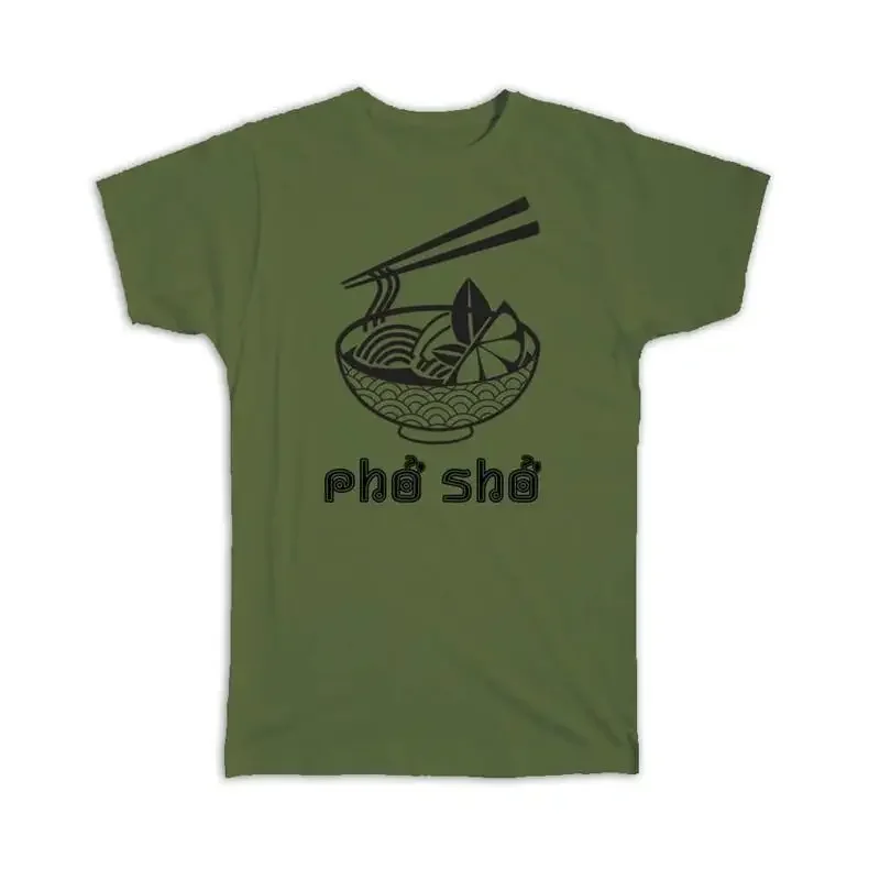 Camiseta con estampado artístico de Pho Sho, comida vietnamita para amantes de las sopas asiáticas, Vietnam
