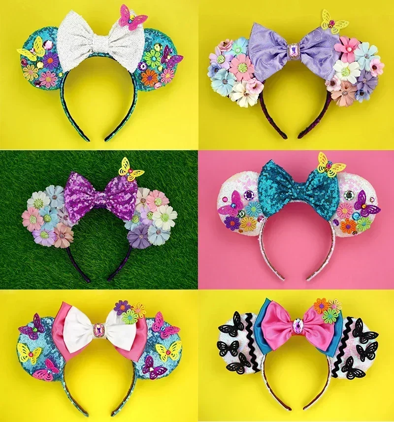 Disney The Princess and the Frog Ear Headband for Adults Mickey Mouse Naveen Tiana Ears Hairbands Women Sequins Bows Accessories