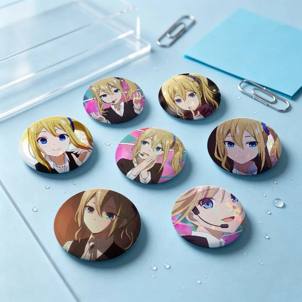 Ai Hayasaka Anime Figure Badges 25 32 44 58 75 Mm Round Cosplay Pin Bag Decor Fans Collect Friends Gifts Brooch Souvenir