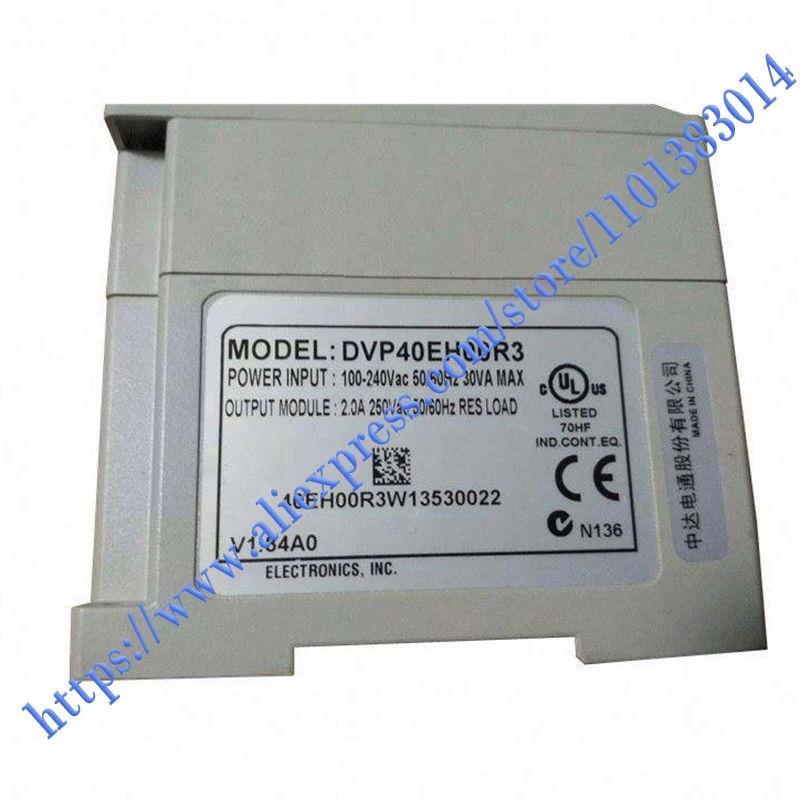 100%NEW ORIGINAL 1 Year Warranty DVP40EH00R3 100-240VAC DI 24 DO 16 Relay Output PLC Programmable Controller.