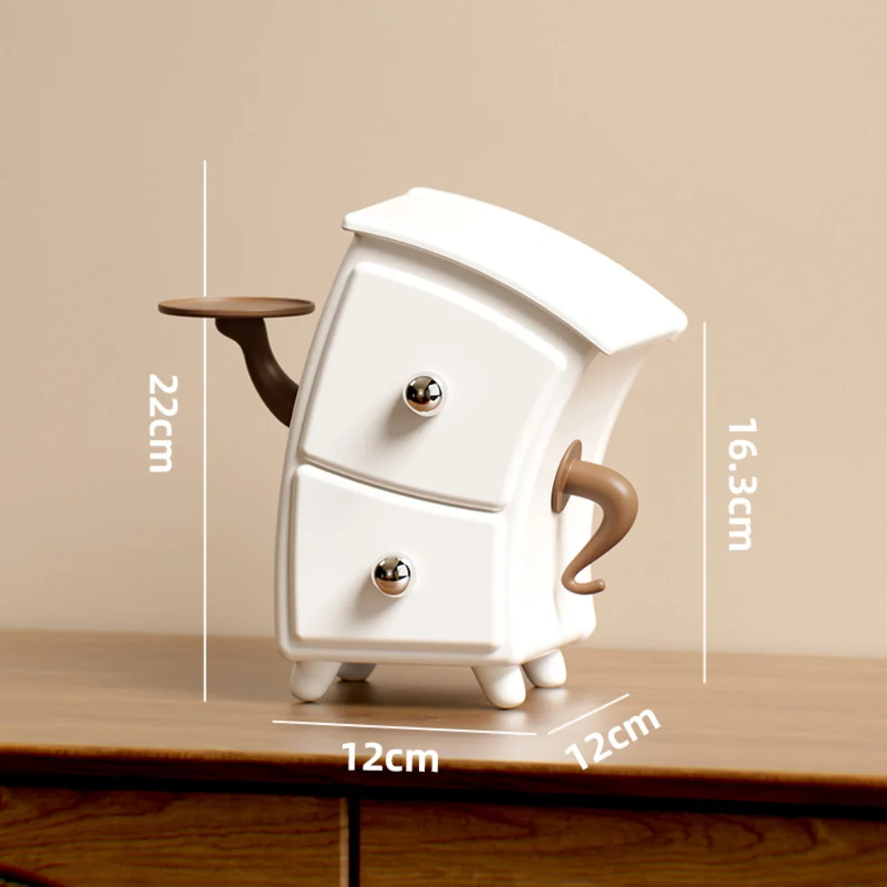 صندوق مجوهرات منظم المكتب - هدية رائعة وعالية الجودة لتدفئة المنزل/عيد الميلاد/الزفاف، زينة مكتبية لطيفة ومبتكرة #6