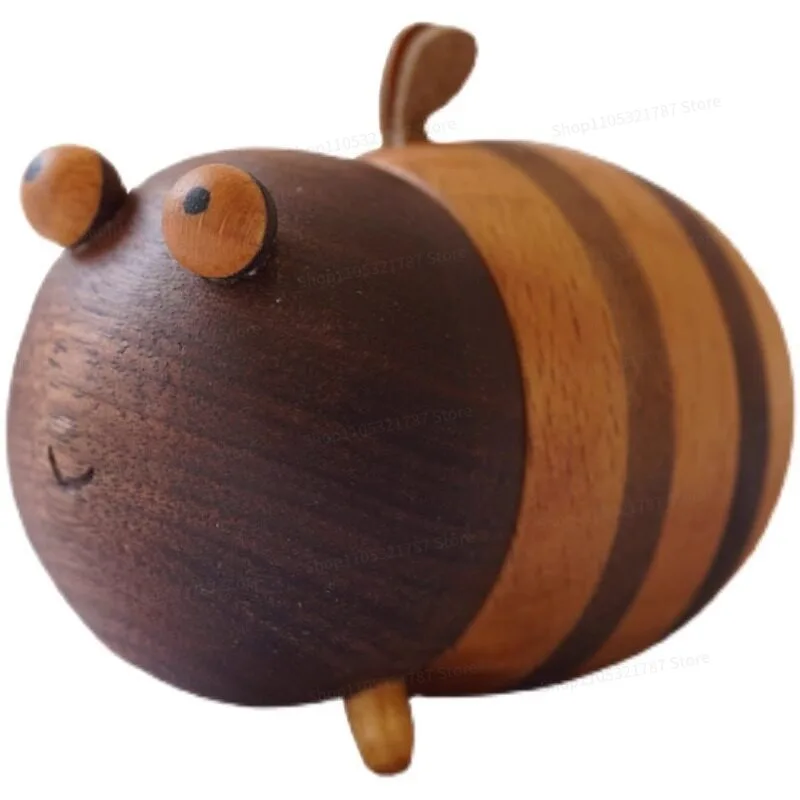 Little Bee Toothpick Box, Creative Toothpick Holder, High-end Wooden in Living Room and Dining Room, Cute Toothpick Jar.