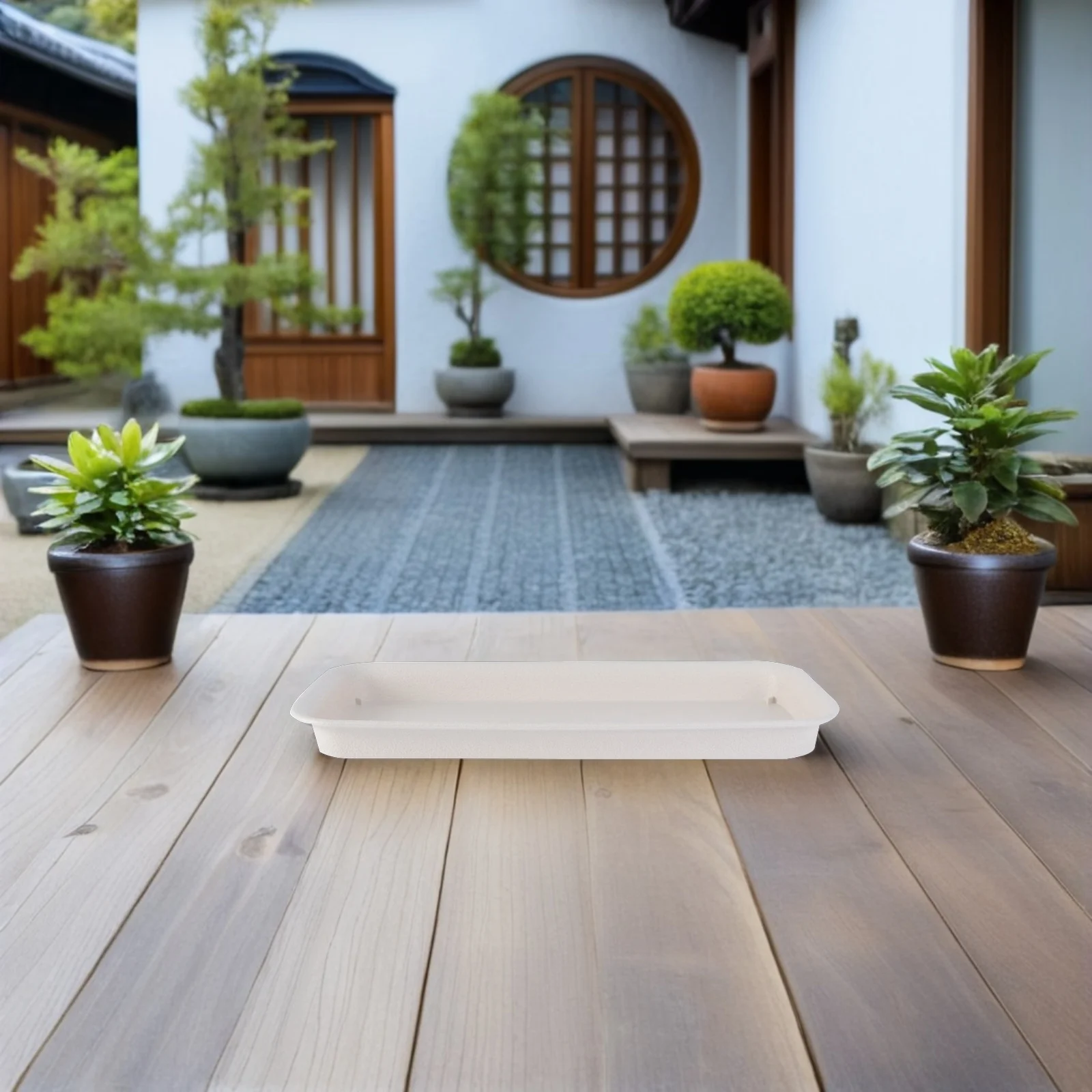 

3pcs Rectangular Flower Pot Trays Waterproof Durable Plastic Anti Sliding Saucer for Plants Potted Ground Trays Gardening