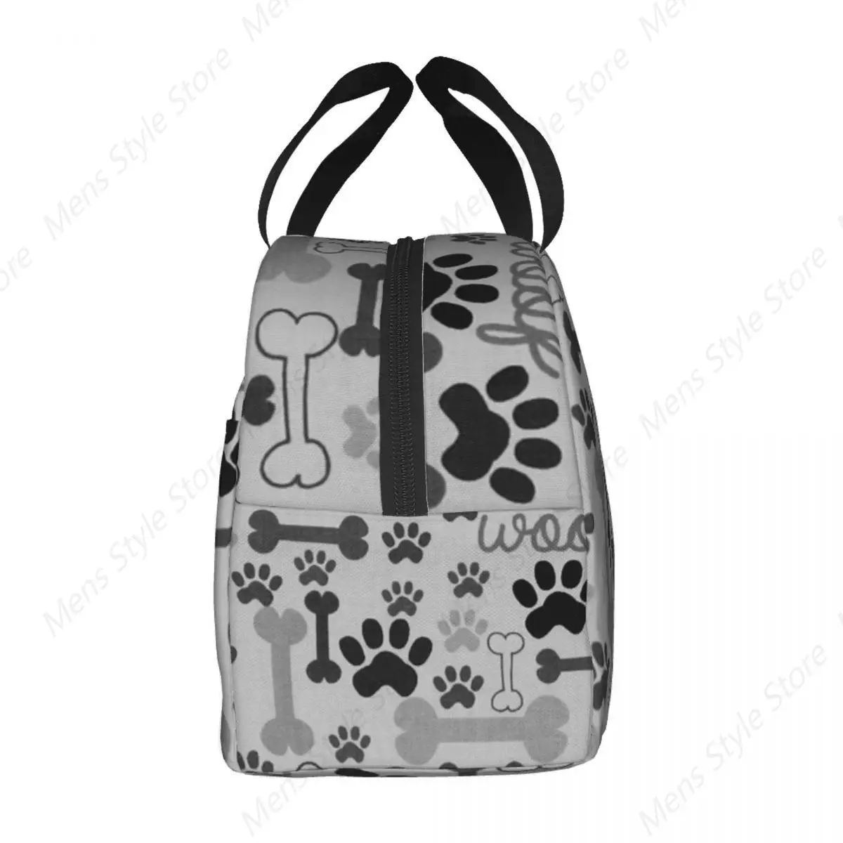 Hot Sale Dog Bones And Paw Print Lunch Box Leakproof Cooler Thermal Food Insulated Lunch Bag For Women Work Picnic Bento Box