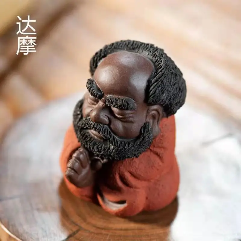 High-quality Purple Sand Can Be Used To Raise Tea Pet Handmade Zen Bodhidharma Tea Play Tea Ceremony Table Decoration