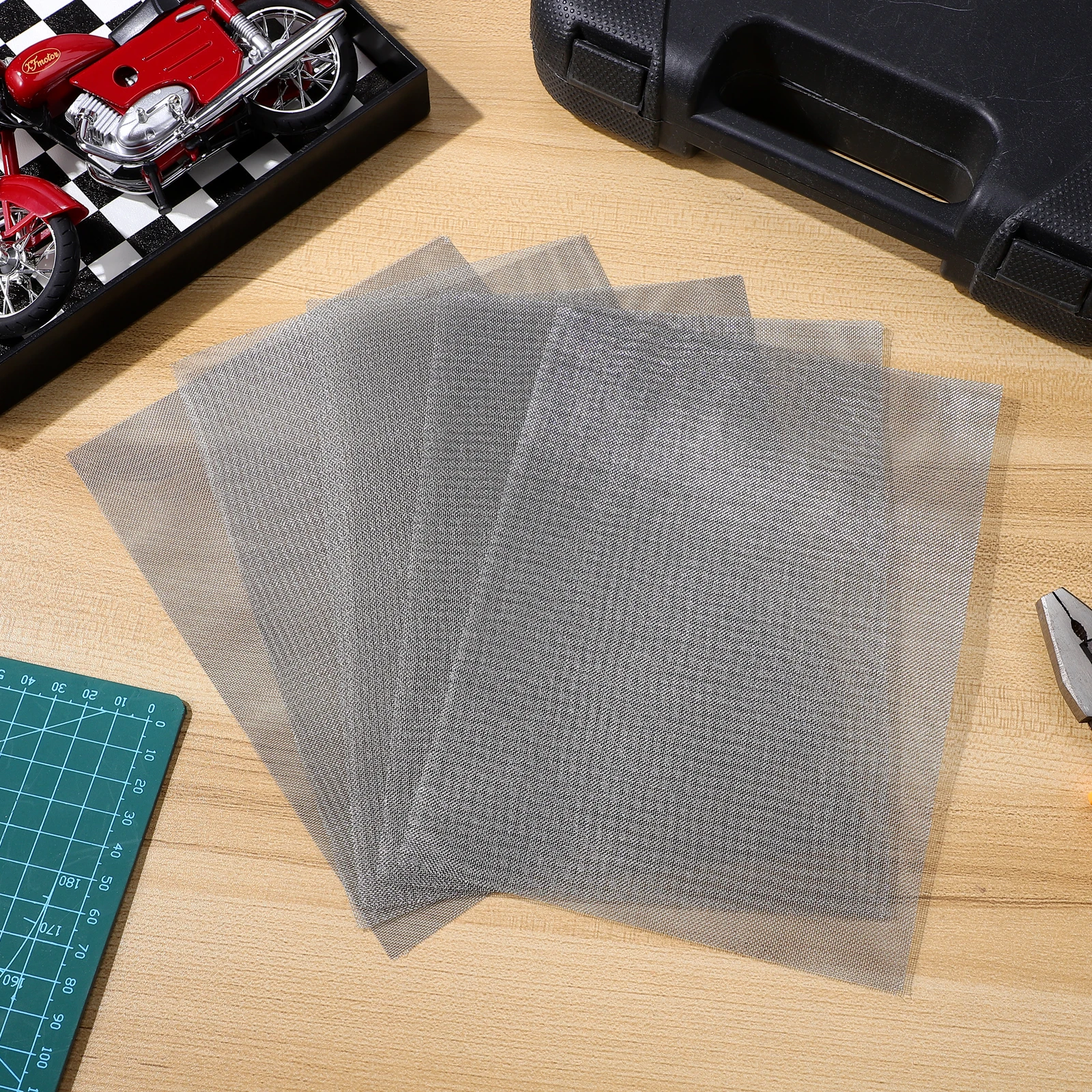 

5 Pcs Square Bumper Repair Machine Welding Stainless Steel Screen Mesh Metal Car
