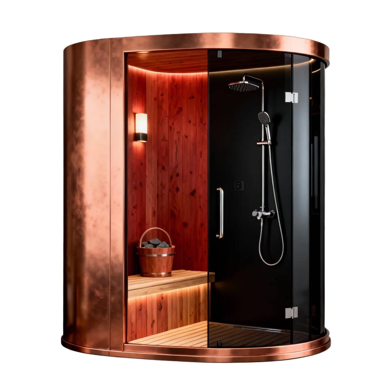 Modern Design Solid Pine Wood Outdoor Traditional Sauna Heater for Home Use Villas Parks