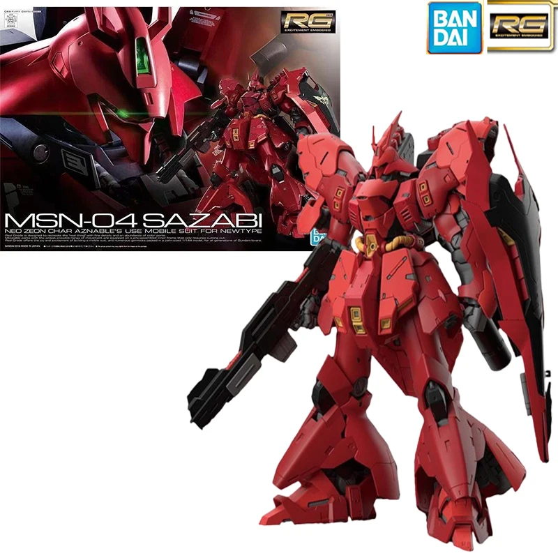 

Bandai Original Gundam RG 1/144 MSN-04 Anime Model Toys Mobile Suit Robot Model Boy Gift Original Box