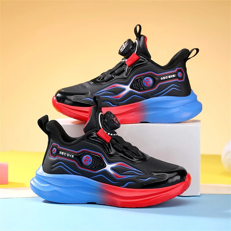 

Autumn Childrens Boy Vibrant Color Athletic Sneakers New Fashion Breathable Lightweight Kids Sport Footwear Boys Causal Shoes