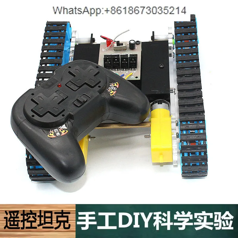 Scientific experiment handmade primary and secondary school students DIY remote control tank material